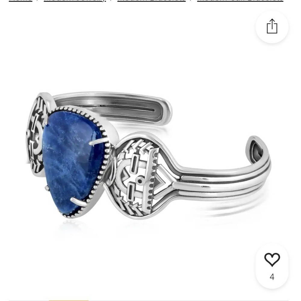 Fritz Casuse American West Sodalite Yeibichai Cuff 925 Sterling Silver NIB